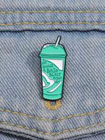 Drink Design Brooch, Fashion Alloy Badge for Daily Clothing Decor, Casual Clothes Accessories for Men & Women