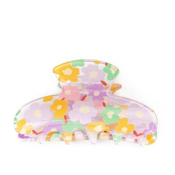 Flower PVC Claw Hair Clips