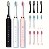 Electric Toothbrush Kit, 1 Box Rechargeable Usb Toothbrush with 4 Soft Bristles Brush Heads, Oral Care Toothbrush for Home & ...