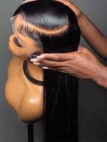 Bling Hair Brazilian 34 36 Inch Bone Straight 13x4 13x6 HD Lace Front Human Hair Wigs Smooth Lace Frontal Human Hair Wig For ...