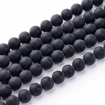 Grade A Natural Black Agate Beads Strands