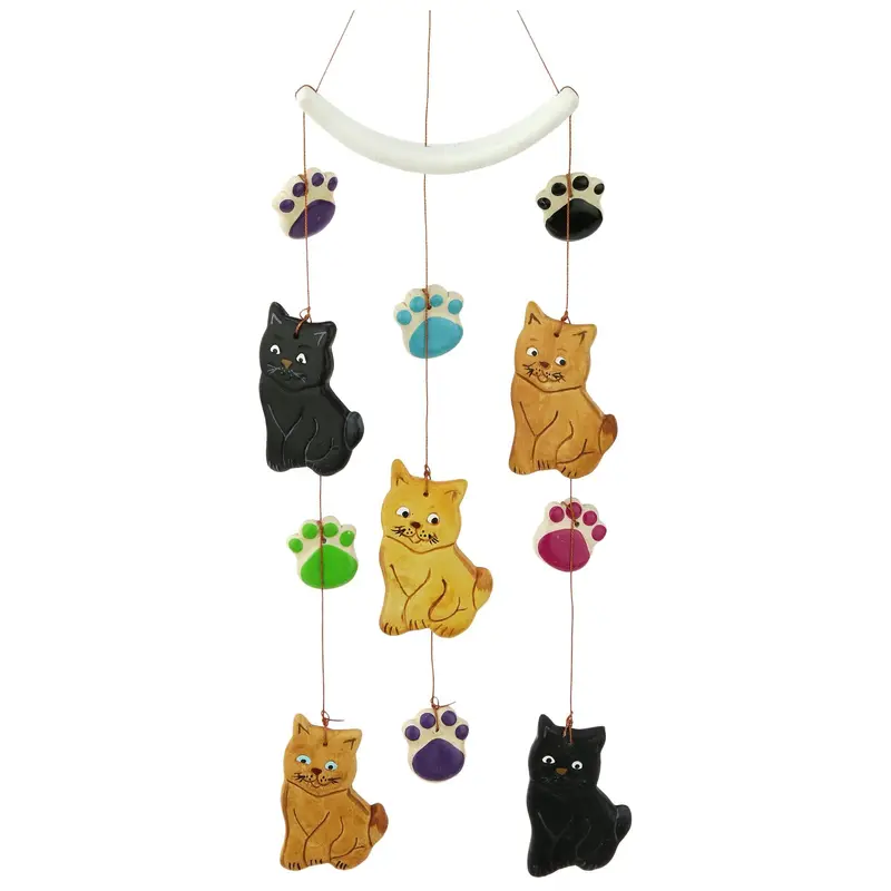 Pets & Paws Ceramic Chime - Cat