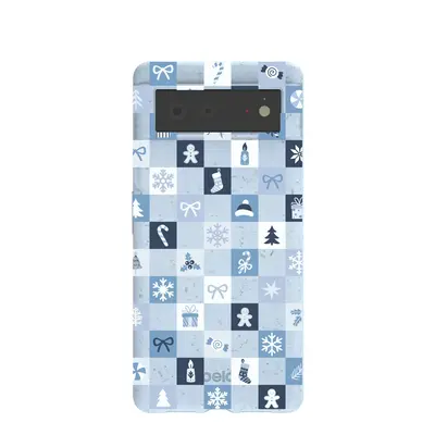 Powder Blue Winter Quilt Google Pixel 6 Case