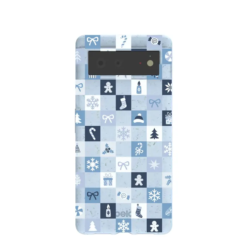 Powder Blue Winter Quilt Google Pixel 6 Case