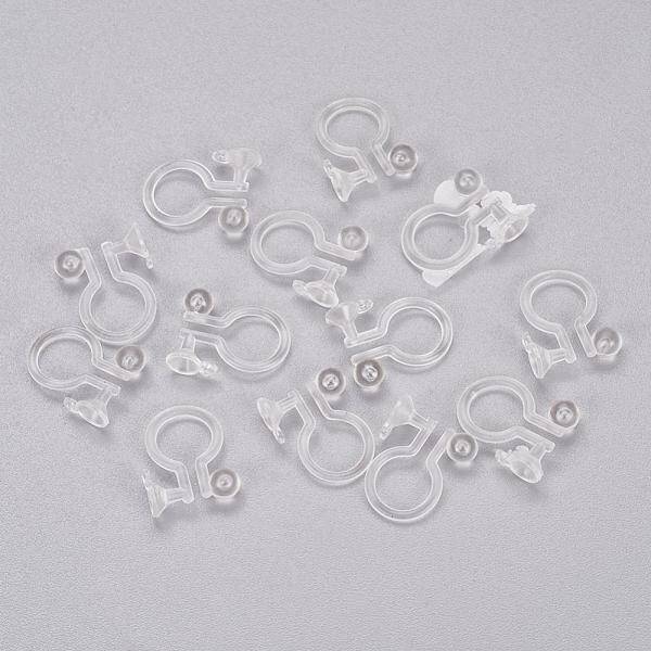 Clear Plastic Clip-on Earring Converter