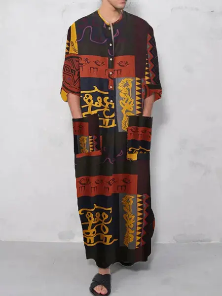 Long-sleeve One-piece Shirt, Word / S