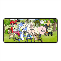 Nostalgic Cartoon Mousepad - Regular TV Show Design, Anti-Slip Rubber Base, Extra Large Size for Gaming Desk Mousepads