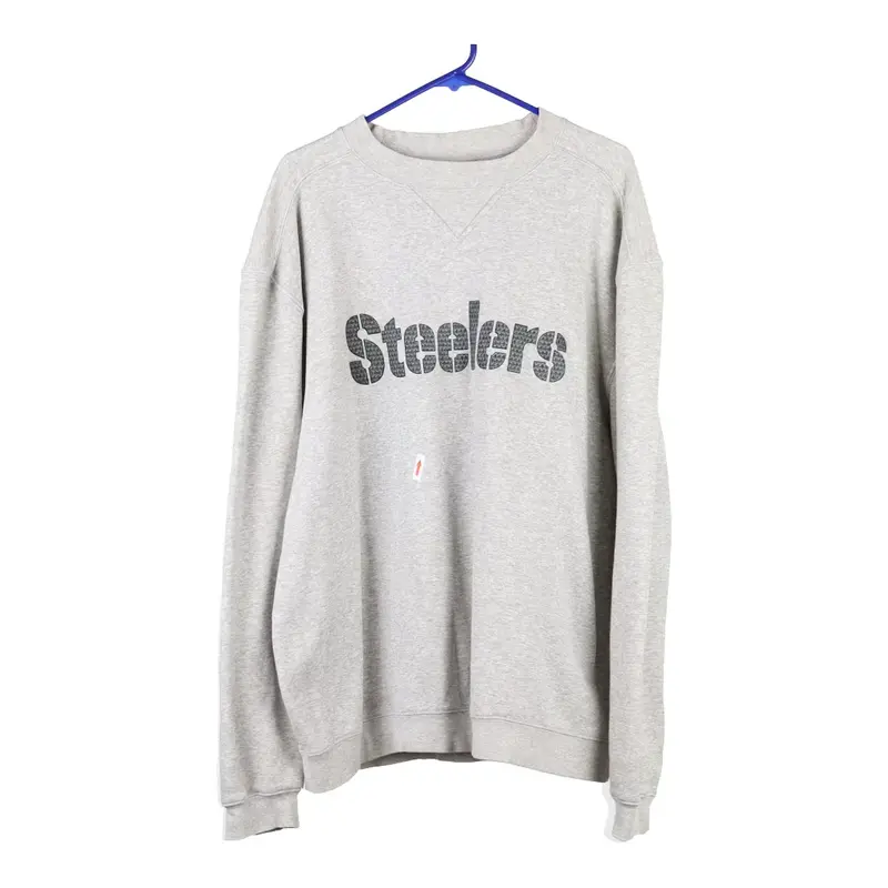 Pittsburgh Steelers Reebok NFL Sweatshirt - Large Grey Cotton