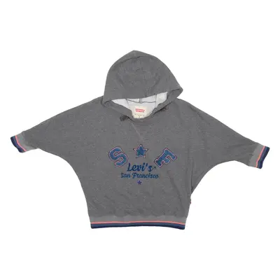 LEVI'S 3/4 Sleeve Girls Grey Hoodie 8Y