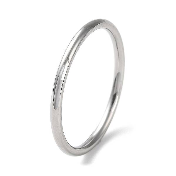 Non-Tarnish 304 Stainless Steel Simple Plain Band Finger Ring for Women Men
