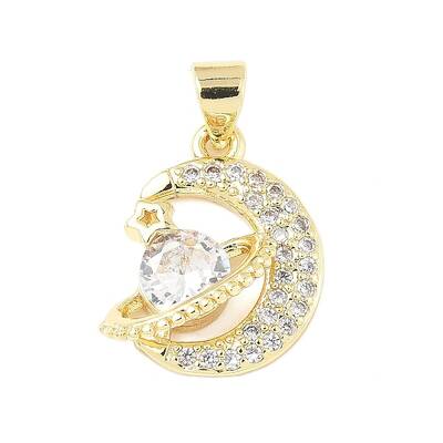 Brass Micro Pave Cubic Zirconia Pendants