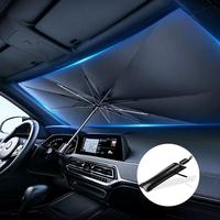 Foldable Anti-UV Windshield Sunshade, Multipurpose Car Front Window Heat Protective Umbrella for Sedan SUVs Ideal for Men and...