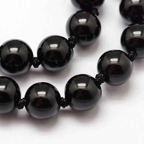 Natural Black Onyx Beads Strands