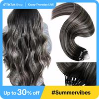 LaaVoo Micro Hair Extensions Real Human Hair Micro Ring Extensions human hair 50 Gram Summervibes