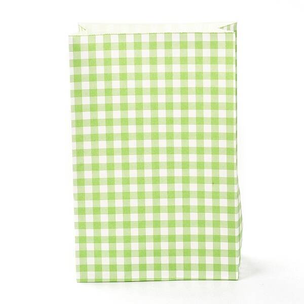 Rectangle with Tartan Pattern Paper Bags