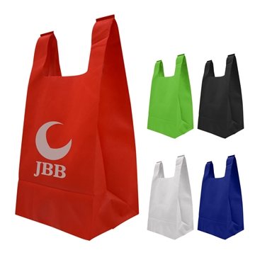 250 Customized Reusable T-Shirt Style Non-Woven Tote Bag - Water ...