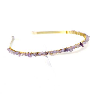 Natural Lilac Jade Hair Bands
