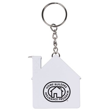 225 Promotional House Tape Measure Key Chain 3' - Dual Measurement