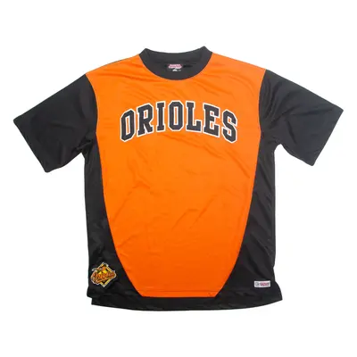 STITCHES Baltimore Orioles Mens Jersey Black 90s USA L