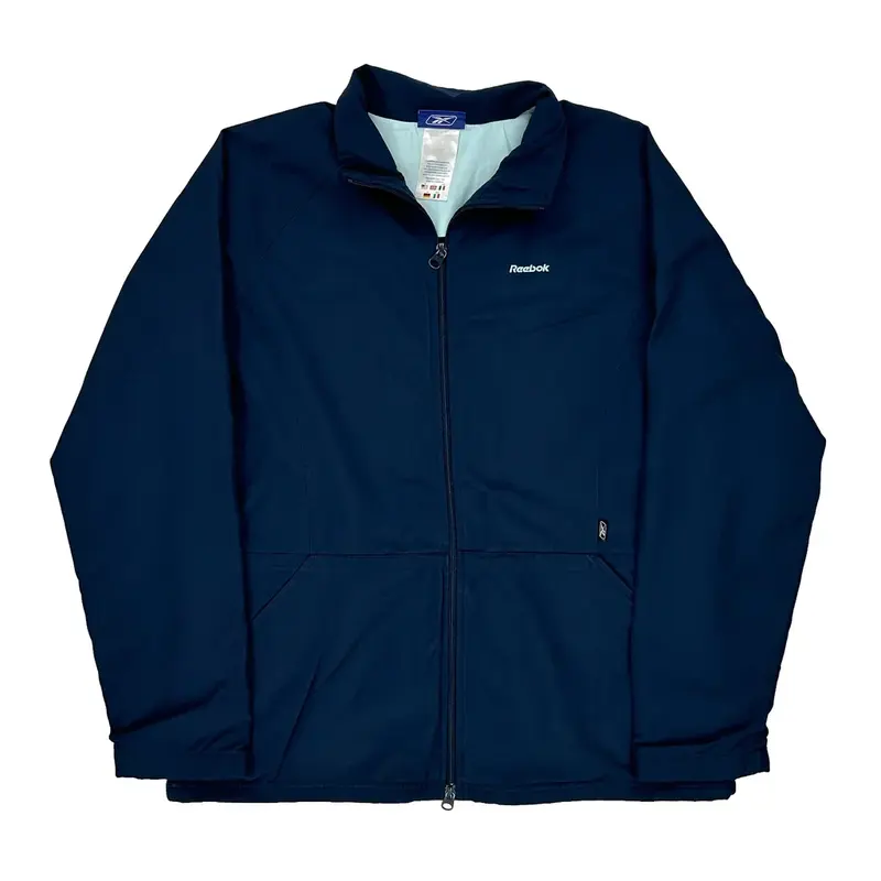 Reebok Track Jacket - Medium Navy Polyester