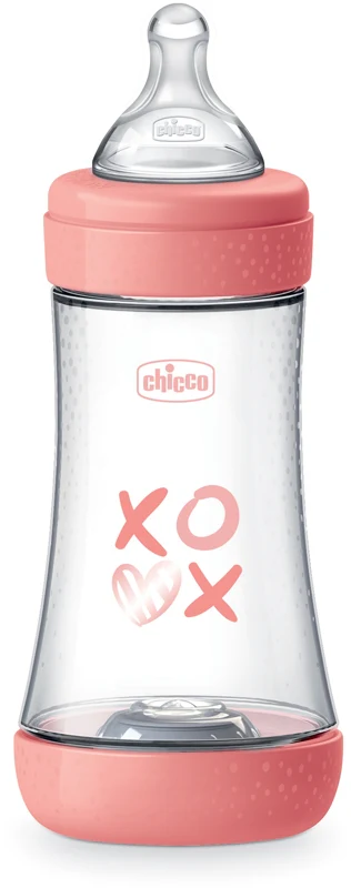 Chicco Perfect 5 Bottle 2M+ Medium Flow Pink 240ml