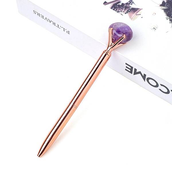 Natural Amethyst Ball-Point Pen