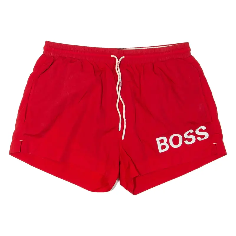 BOSS Mesh Lined Mens Swimming Shorts Red M W28