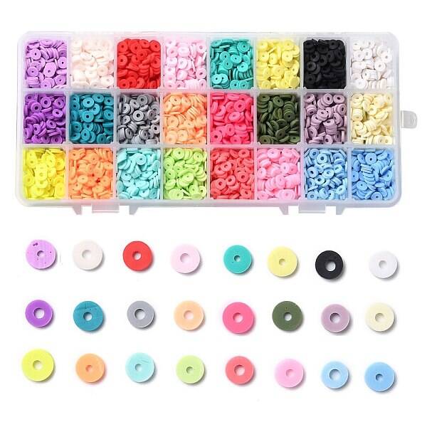 240g 24 Colors Handmade Polymer Clay Beads