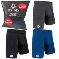6 inch Nylon Boxer Briefs Pouch 3 pack Blk/Blu/Gry Mens Workout Clothes Christmas Menswear Underwear Sexy Ice Silk Stretchy T...