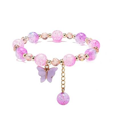 Bling Acrylic & Glass Beaded Stretch Bracelet
