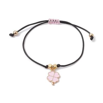 Alloy Enamel Clover Charm Bracelet