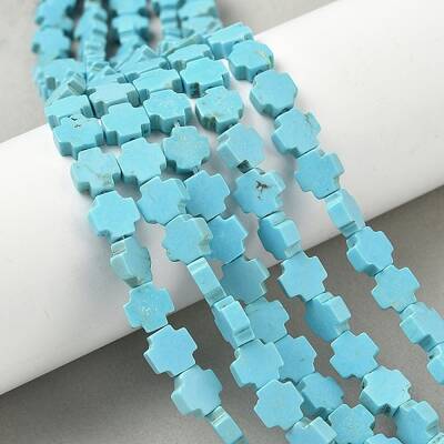 Geark Cross Natural Magnesite Beads Strands