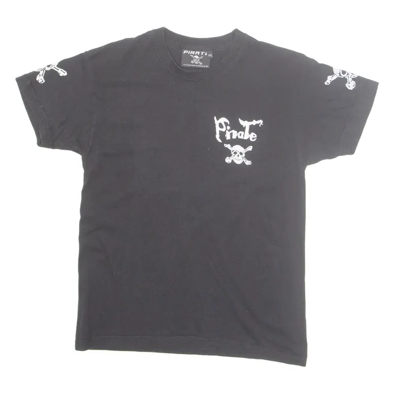 PIRATE Mens T-Shirt Black XS
