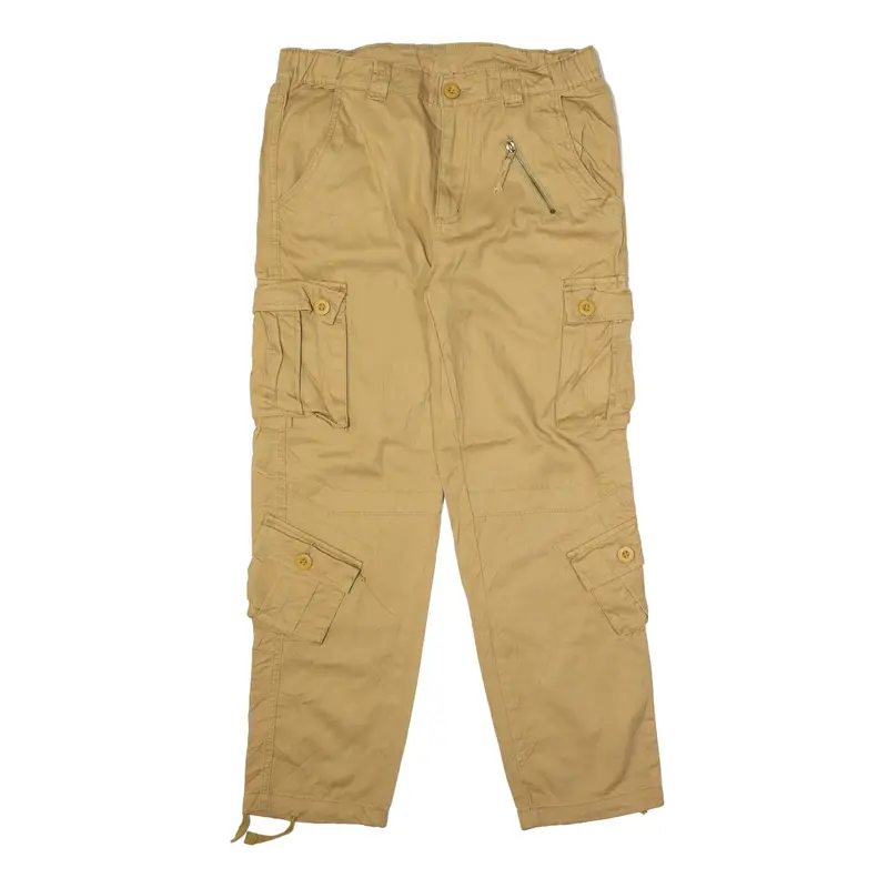 MUSTWAY Cargo Trousers Beige Regular Tapered Womens W32 L30