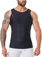 Men's 1 Piece Plain Compression Tank Top, High Stretch Seamless Shapewear Top, Tummy Control Shaper for Men, Running Vest, Ca...