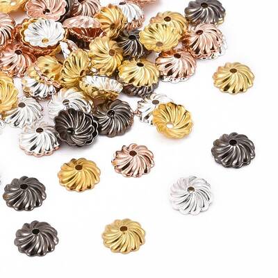Brass Flower Bead Caps