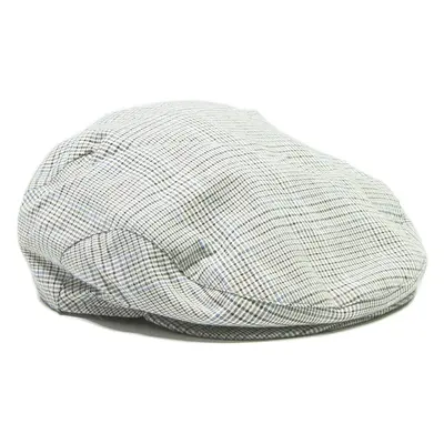 HAT & CAP Mens Flat Cap Grey Check L