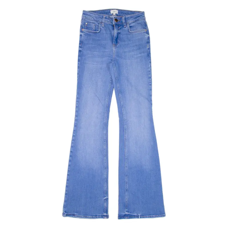 RIVER ISLAND Womens Jeans Blue Regular Flared W24 L31