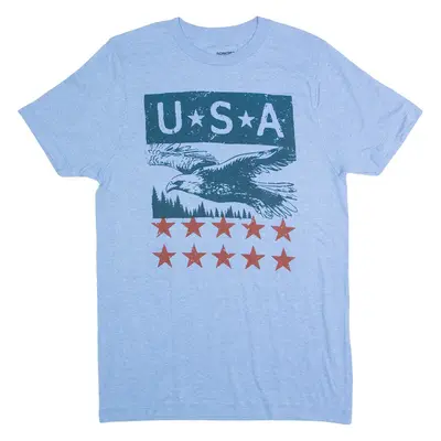 SONONA Eagle Mens T-Shirt Blue USA S