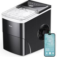 Silonn Ice Maker Countertop, Portable Ice Machine with Carry Handle, Self-Cleaning Ice Makers with Basket and Scoop, 9 Cubes ...
