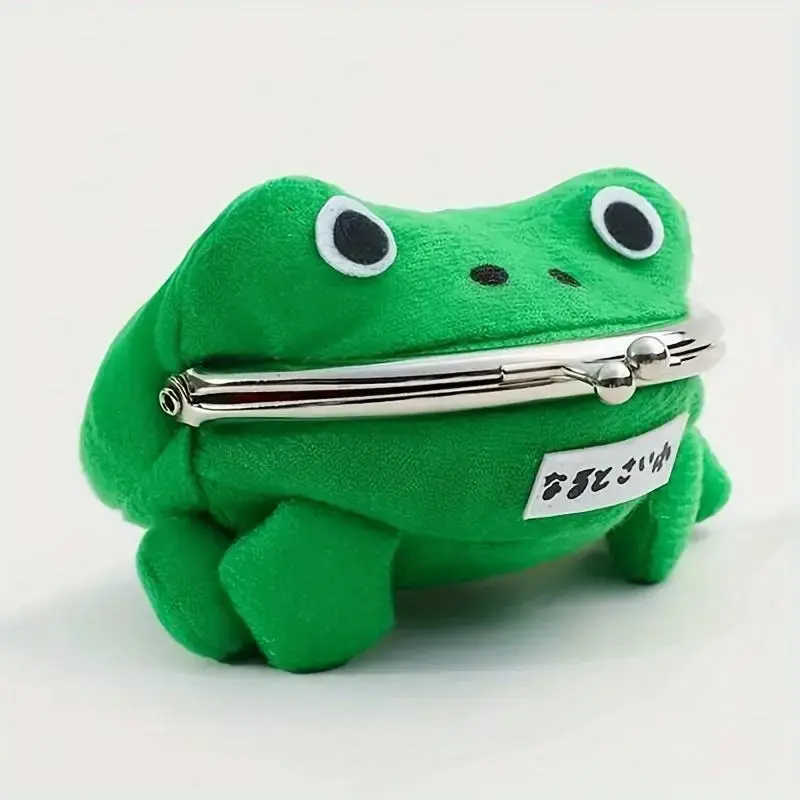 Cartoon Frog Design Cute Wallet, Fashionable and Practical Coin Purse with Gift Bag for School Outdoor, Creative Gift for Fri...