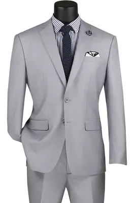 Vinci Men's Slim Fit 2-Button Suits - Classic Elegance