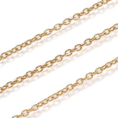3.28 Feet PVD Vacuum Plating 316 Stainless Steel Cable Chains