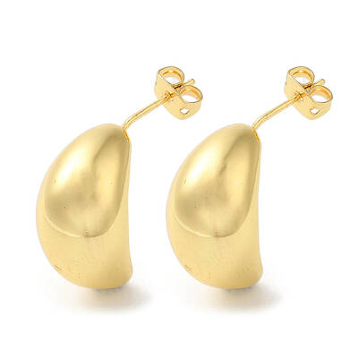 Rack Plating Brass Stud Earrings