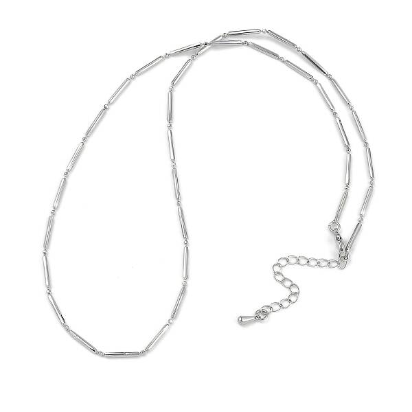 Rack Plating Brass Bar Link Chain Necklaces for Women