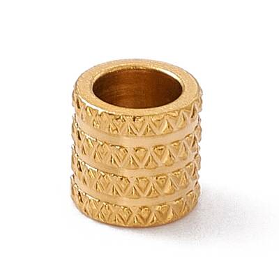 Chevron Pattern 304 Stainless Steel European Beads