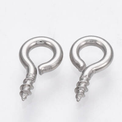 Tarnish Resistant 304 Stainless Steel Screw Eye Pin Peg Bails