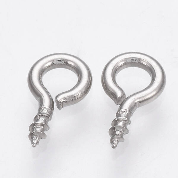 Tarnish Resistant 304 Stainless Steel Screw Eye Pin Peg Bails