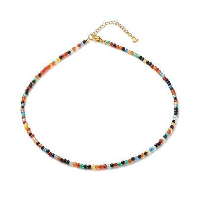 Natural Agate Beaded Necklaces for Women