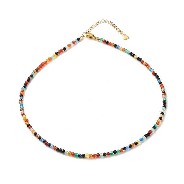 Natural Agate Beaded Necklaces for Women